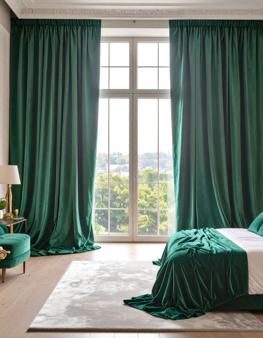 Hang Dramatic Floor to Ceiling Curtains - 30 ways to spice up the bedroom ideas