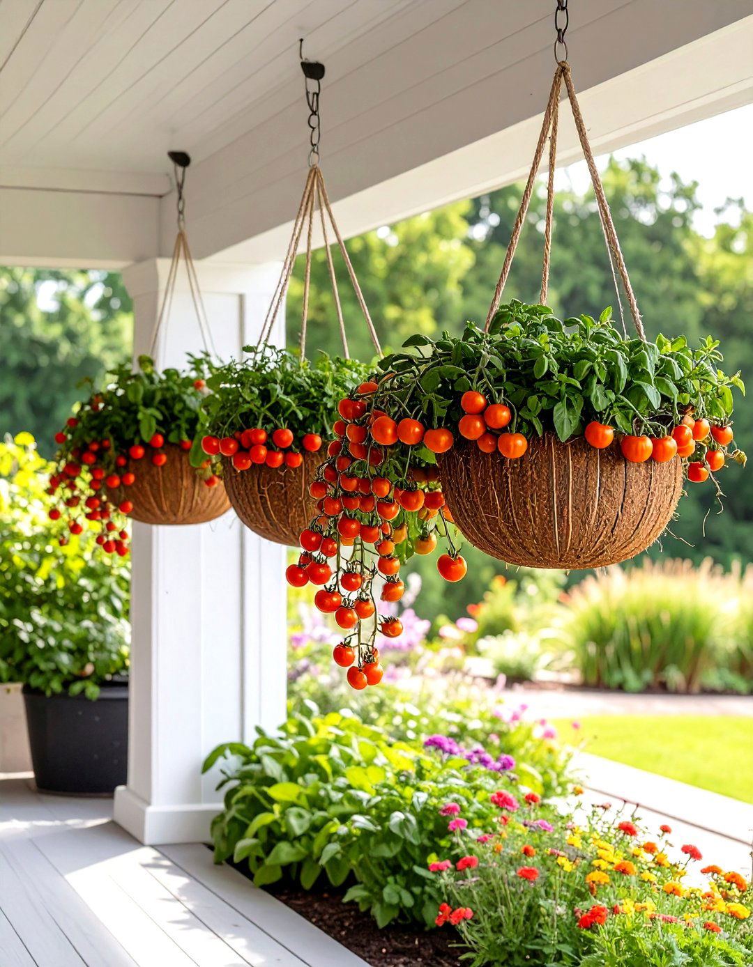 Hanging Basket Veggie Garden - 30 veggie garden ideas