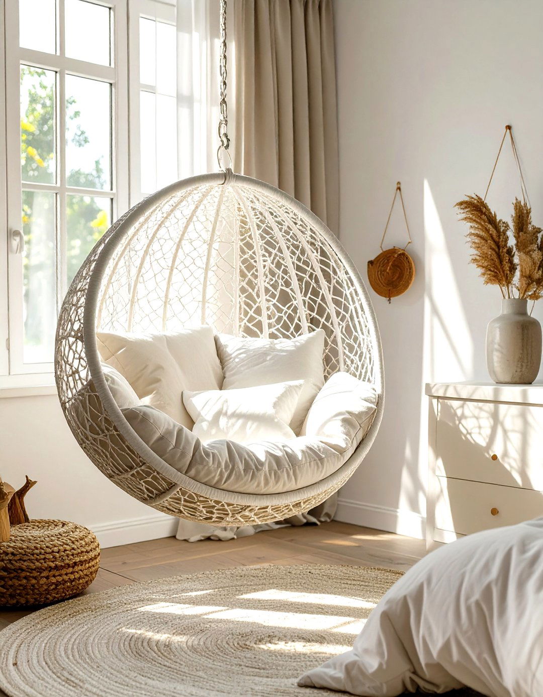 Hanging Egg Chair - 30 teenage bedroom ideas