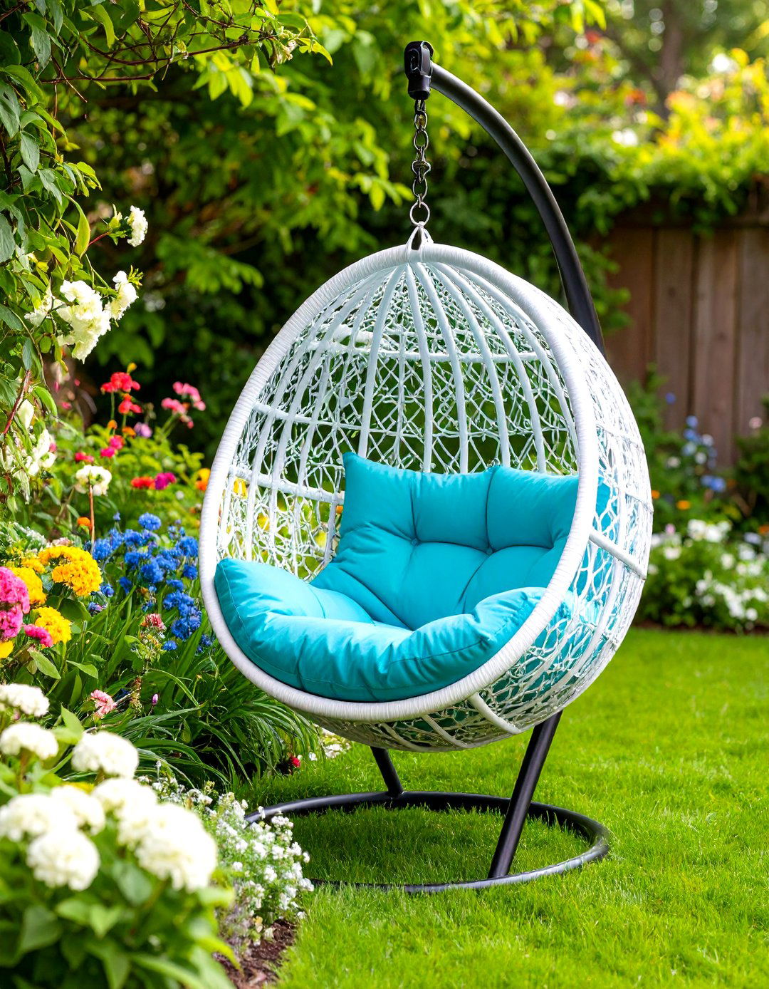 Hanging Egg Chair Outdoor Seating - 30 outdoor seating ideas
