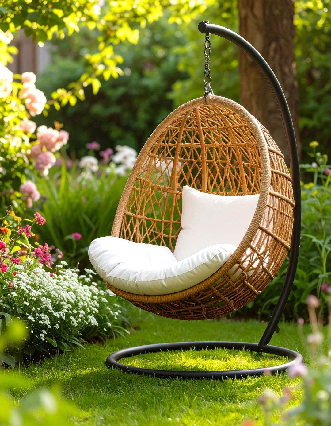 Hanging Egg Chair - 30 outdoor furniture ideas