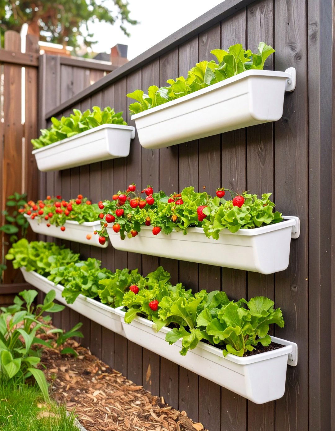 Hanging Gutter Garden Planters - 30 backyard planter ideas