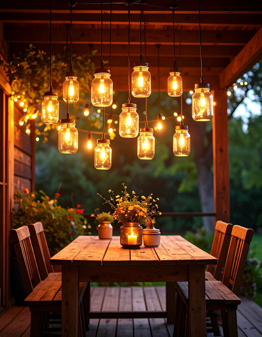 Hanging Mason Jar Porch Lighting - 30 porch lighting ideas