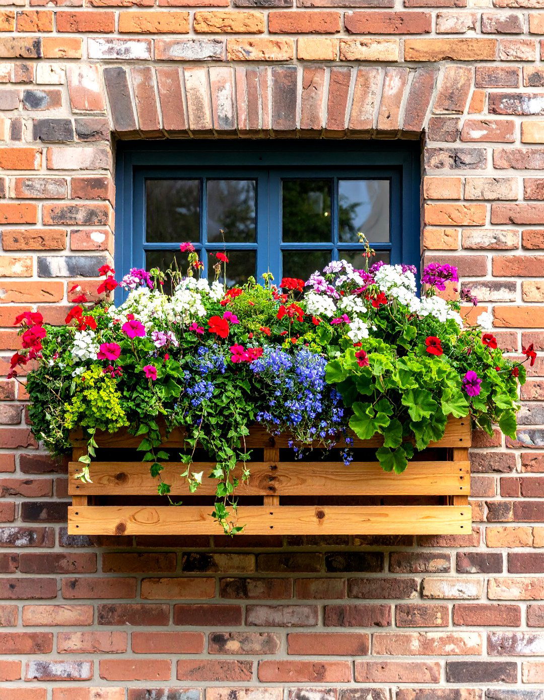 Hanging Pallet Window Box - 30 pallet garden ideas