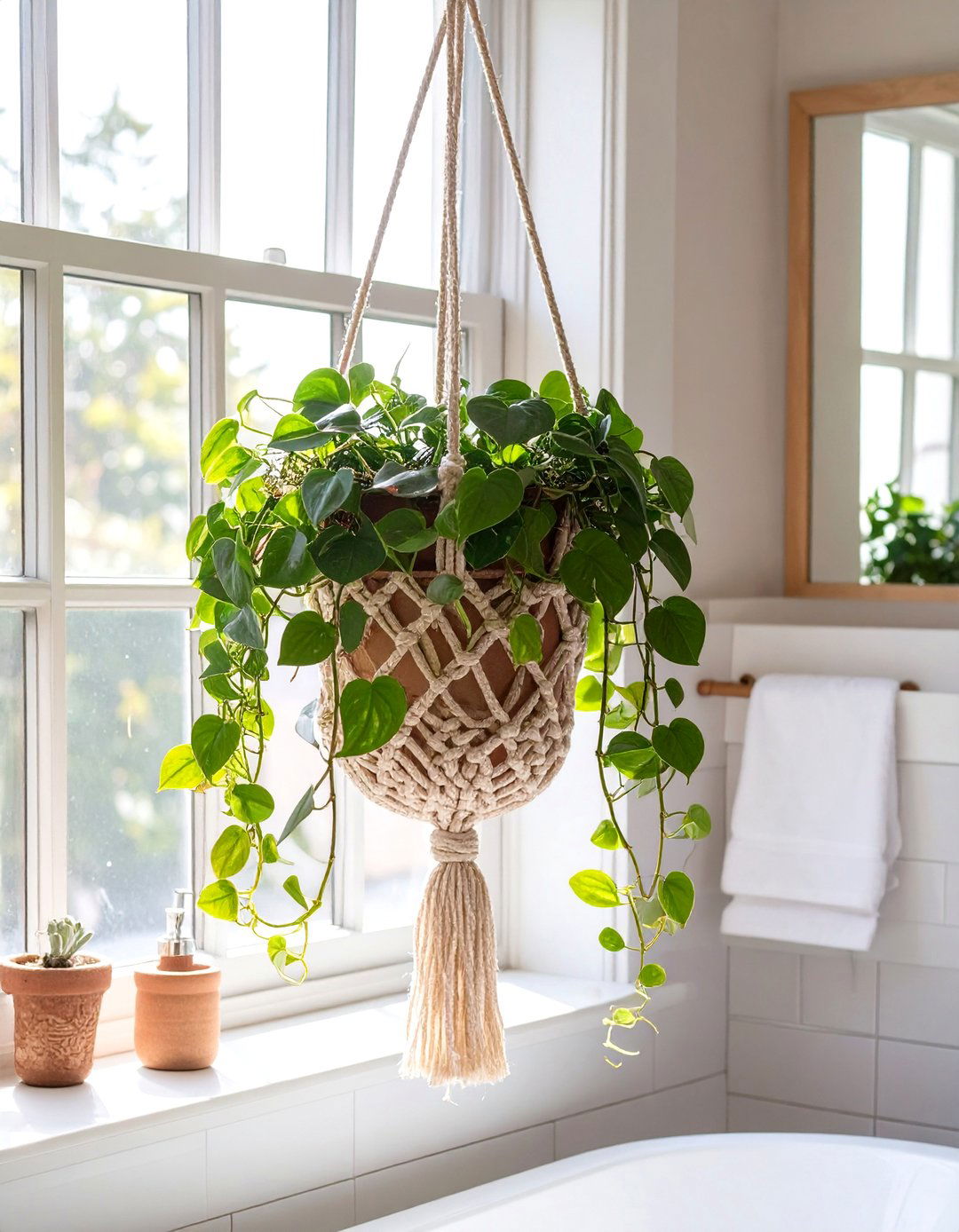 Hanging Plant Holders - 30 teen girl bathroom ideas