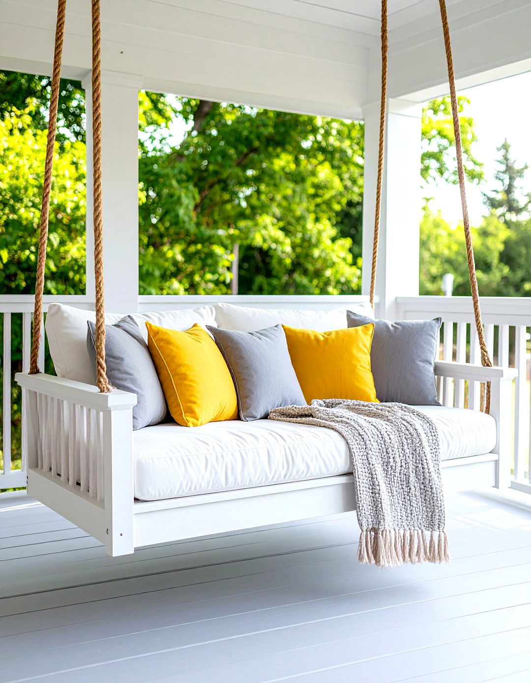 Hanging Porch Swing Bed - 30 porch furniture ideas