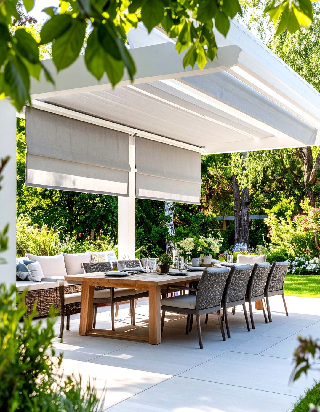 Hanging Roman Shades for Pergolas - 30 patio shades ideas