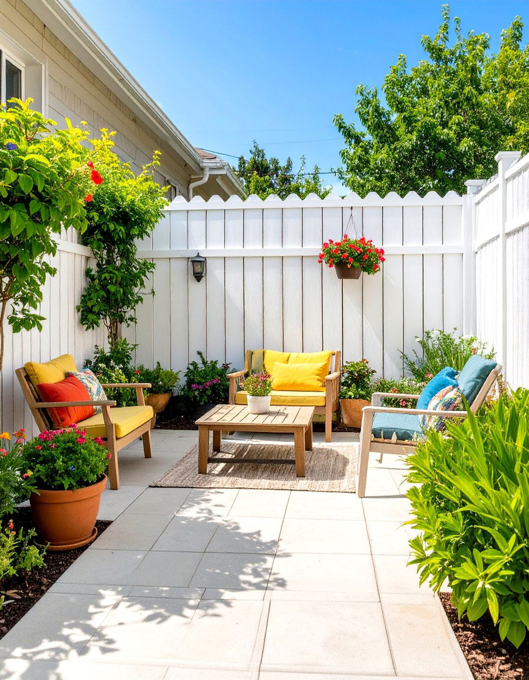 Hanging a Cozy Hammock or Swing Chair - 30 small backyard patio ideas