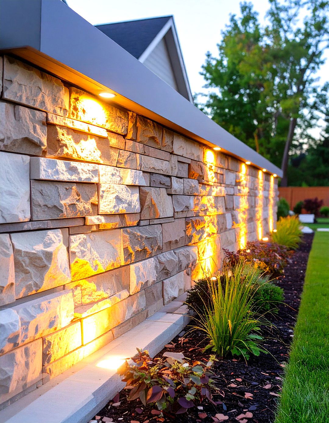 Hardscape Lighting for Retaining Walls - 30 outdoor lighting ideas for front of house