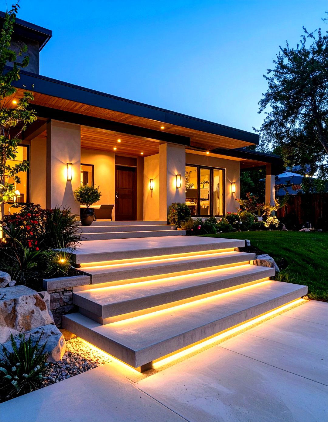 30 Modern Landscape Lighting Design Ideas for Nights - We Love Home Blog