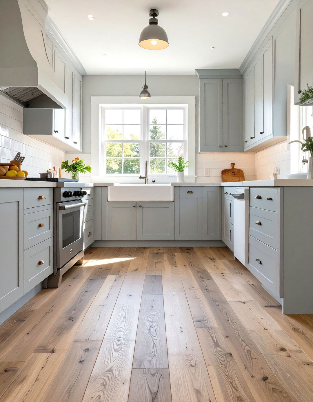 Hardwood or Reclaimed Wood Flooring in a Small Country Kitchen - 30 small country kitchen ideas