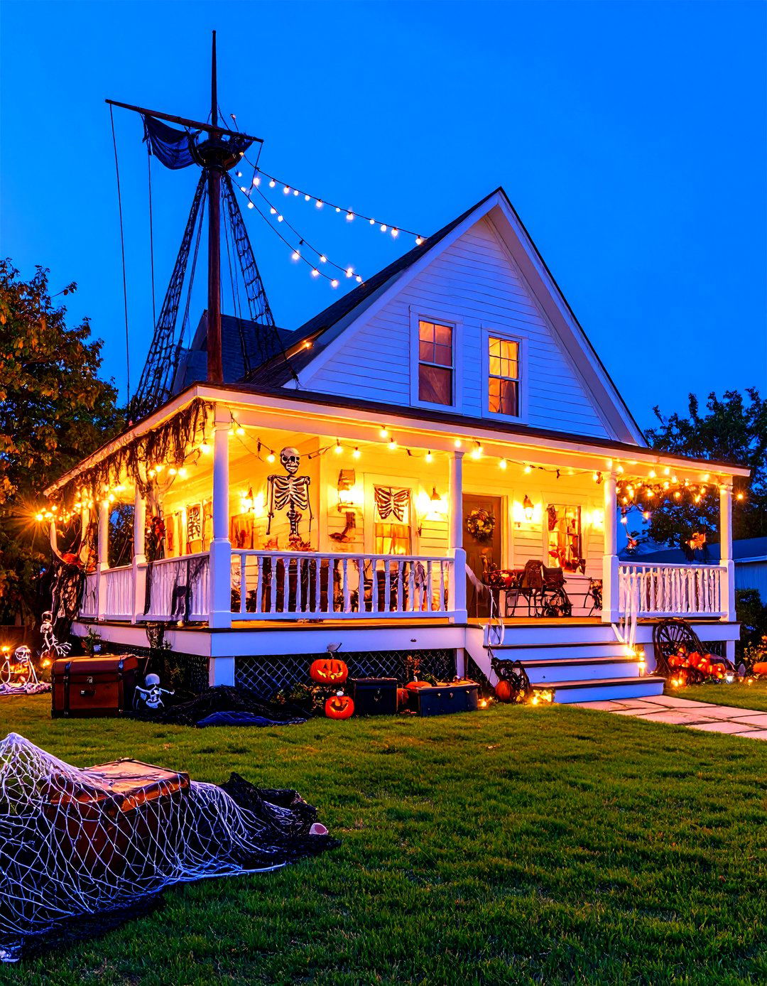 Haunted Pirate Shipwreck - 30 halloween decorations outdoor ideas