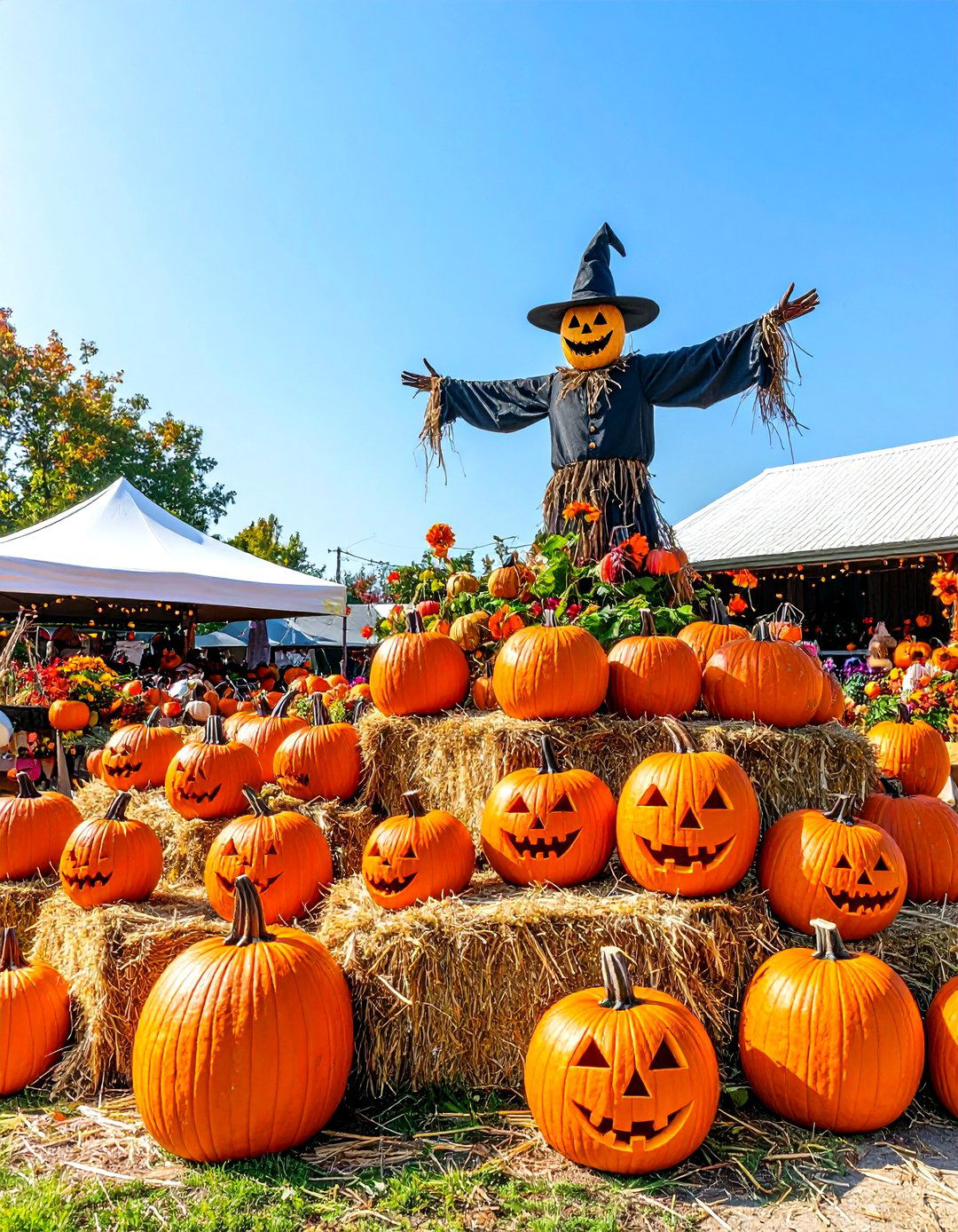 Haunted Pumpkin Patch - 30 halloween decoration ideas outdoor diy