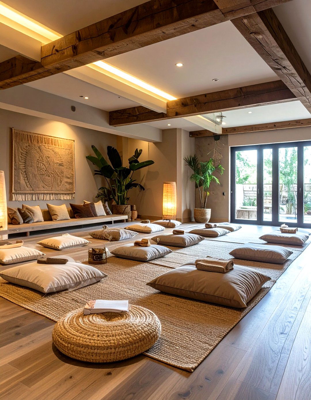 Health and Wellness Yoga Studio Lounge - 30 basement living room ideas