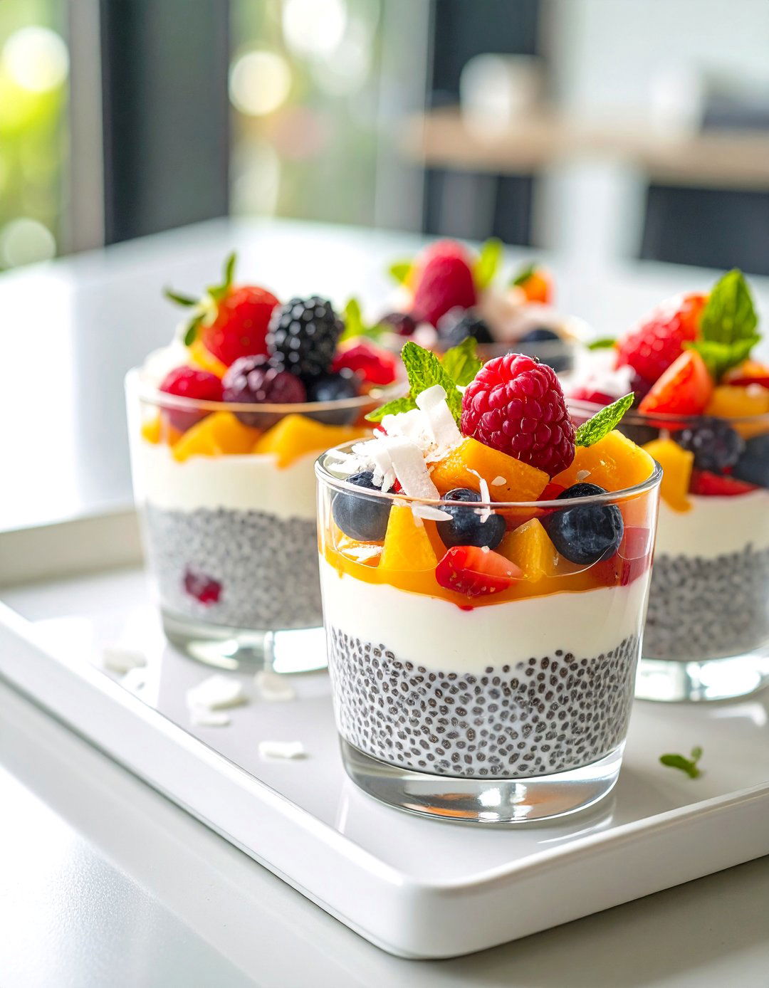 Healthy Chia Seed Pudding Cups - 30 office breakfast ideas