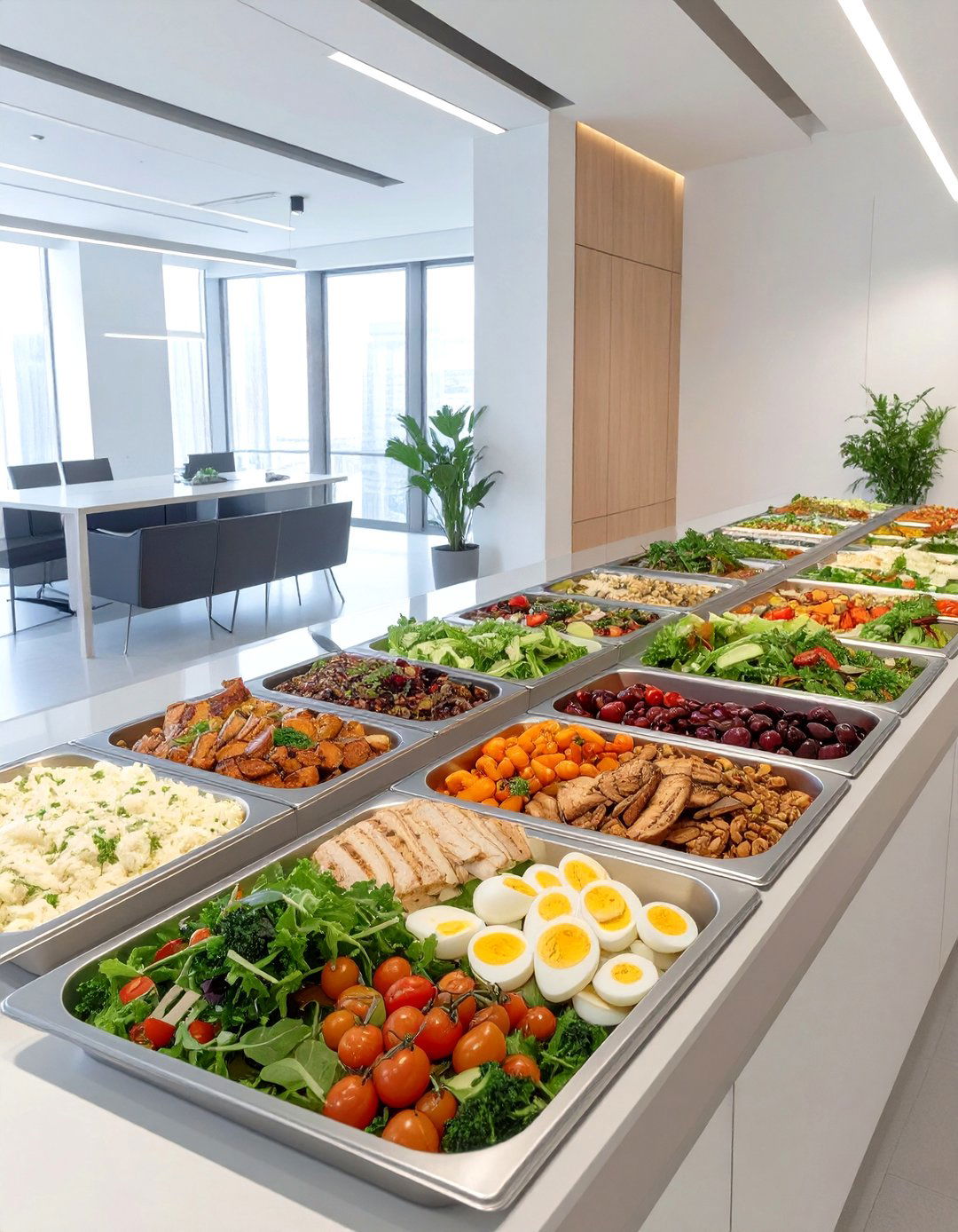 Hearty Salad Bar - 30 office lunch ideas for a group