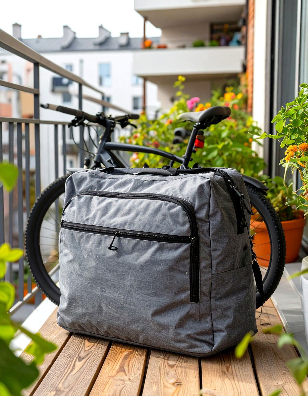 Heavy Duty Canvas Bike Bag - 30 outdoor bike storage ideas