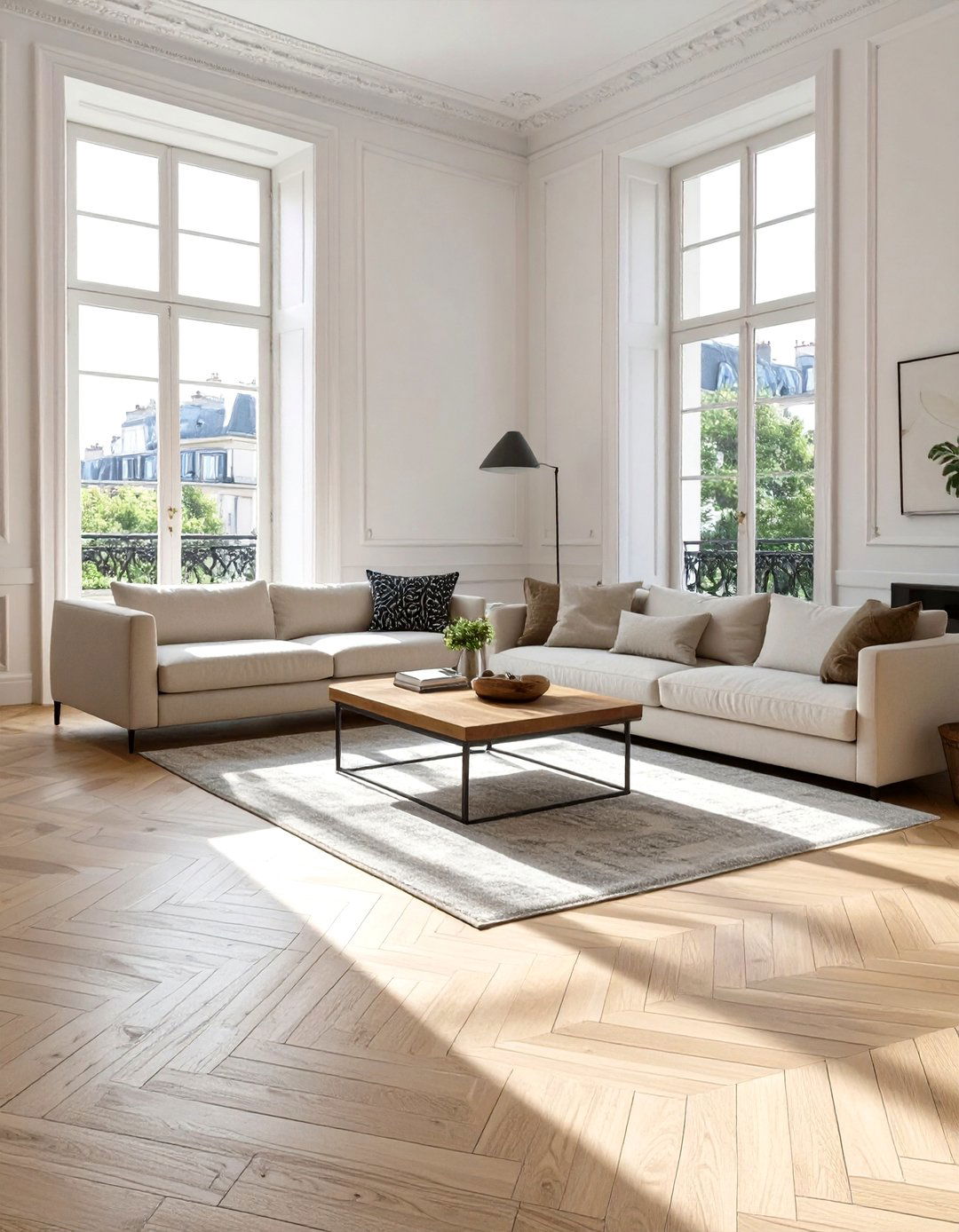 Herringbone Hardwood Floors - 30 what is parisian interior design ideas