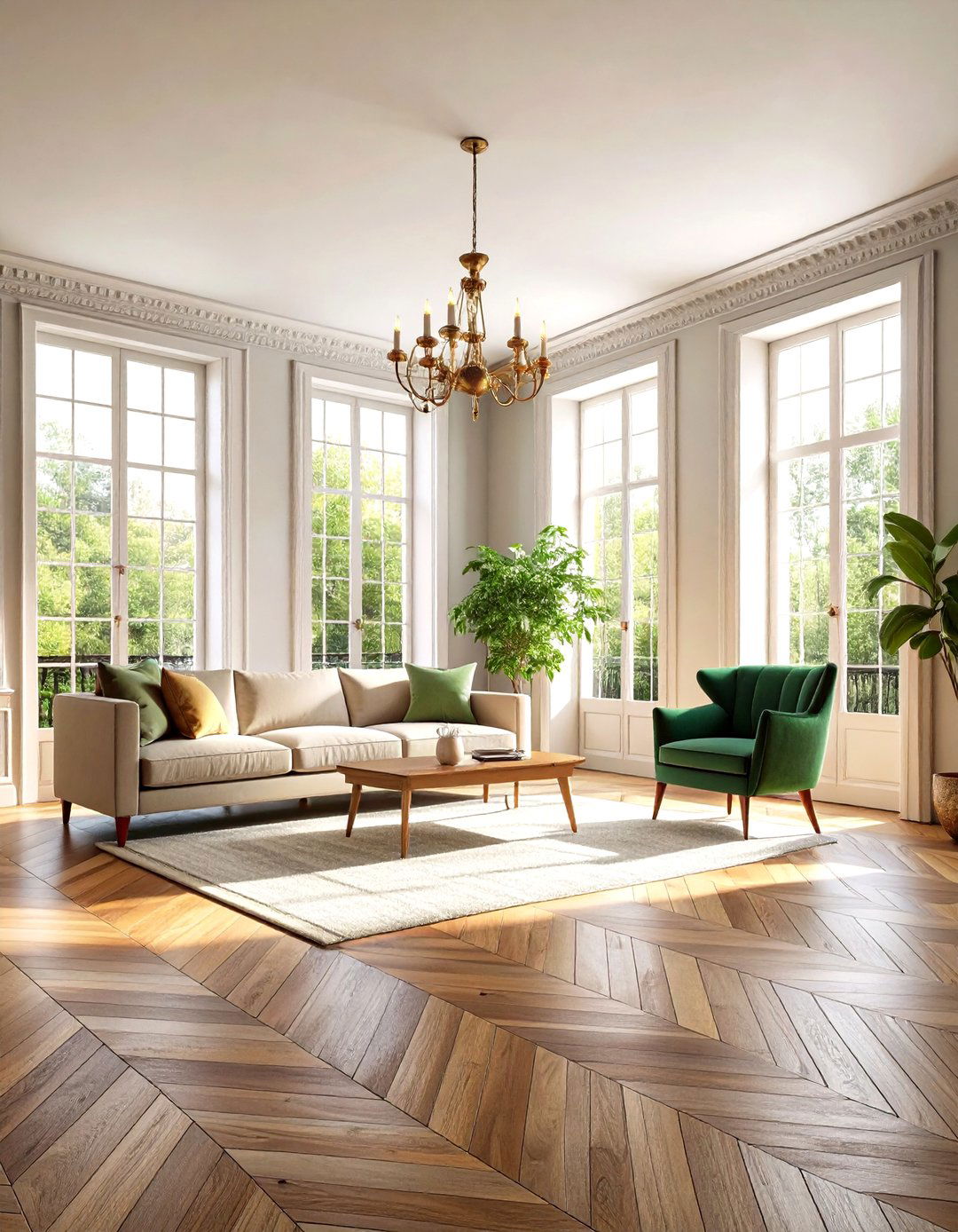 Herringbone Parquet Flooring - 30 parisian interior design ideas