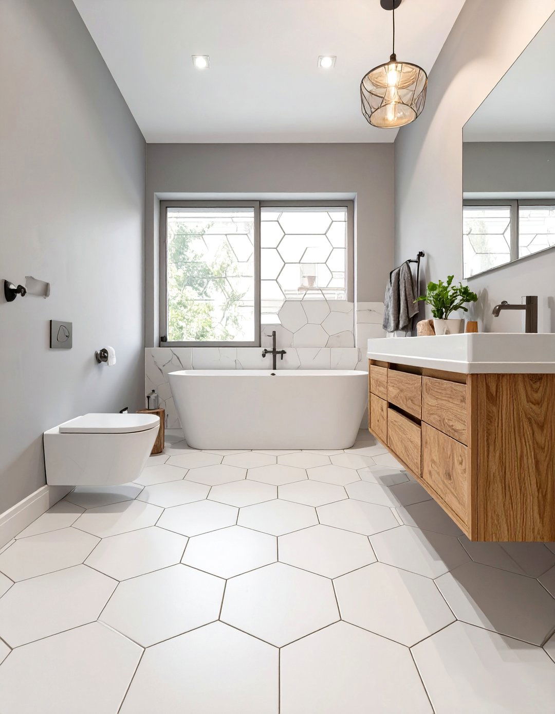 Hexagon Bathroom Floor Tiles - 30 bathroom tiles design images ideas
