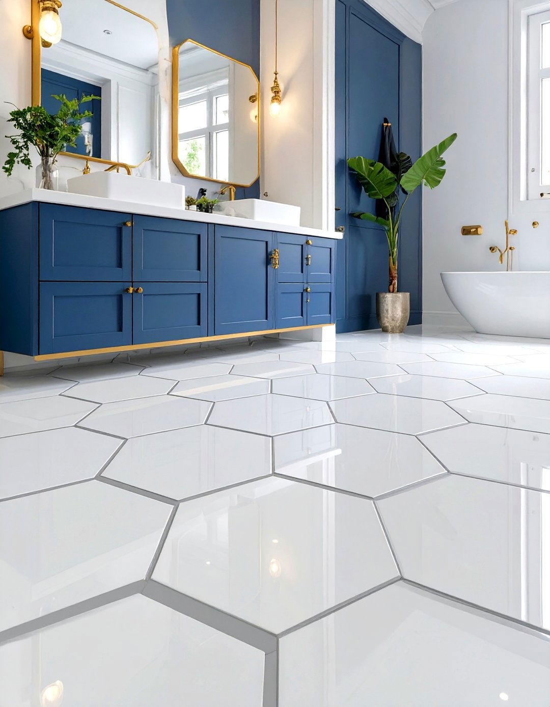 Hexagon Tile Bathroom Floor - 30 bathroom floor tile ideas 2025