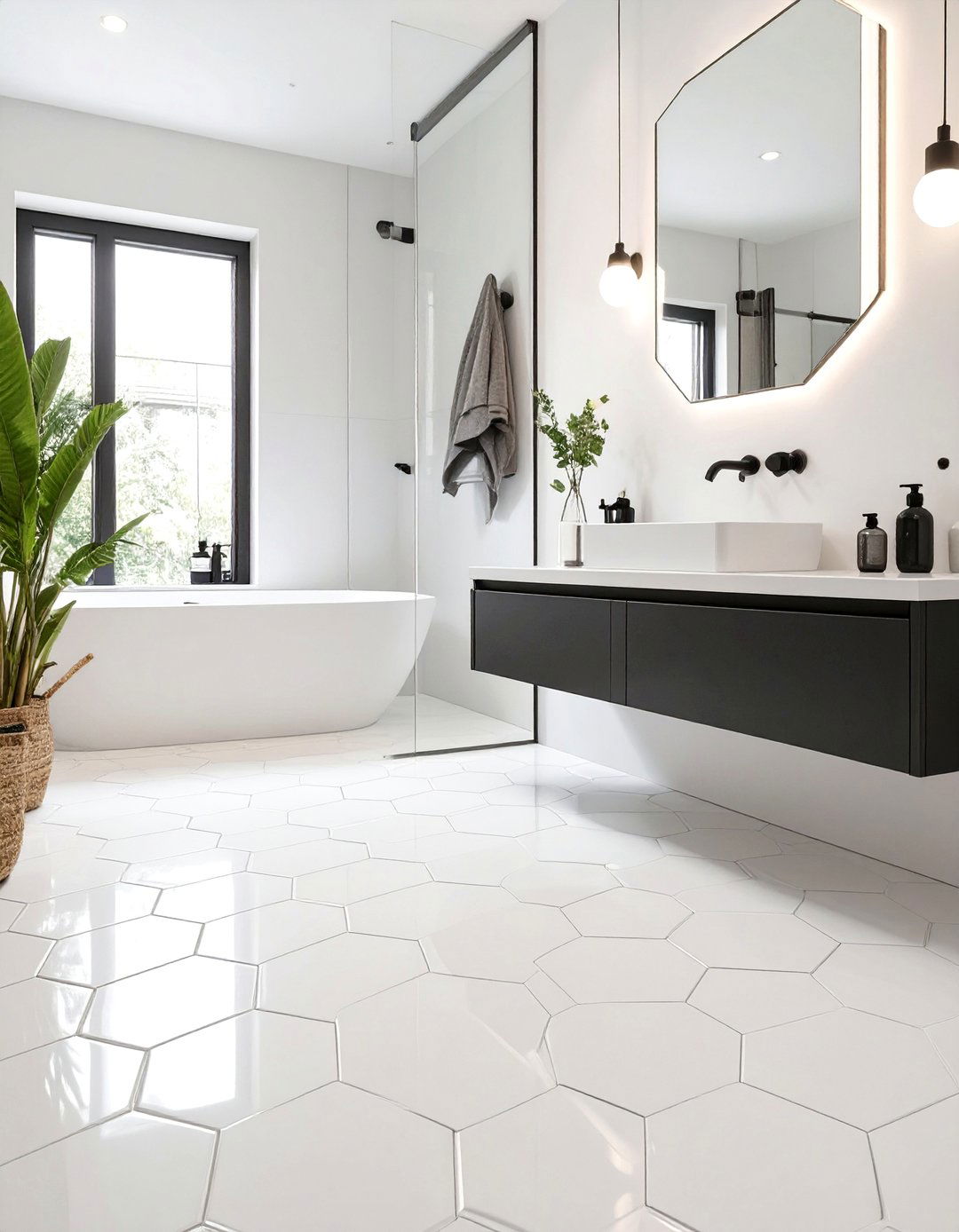Hexagon Tile Bathroom Floors - 30 bathroom floors ideas