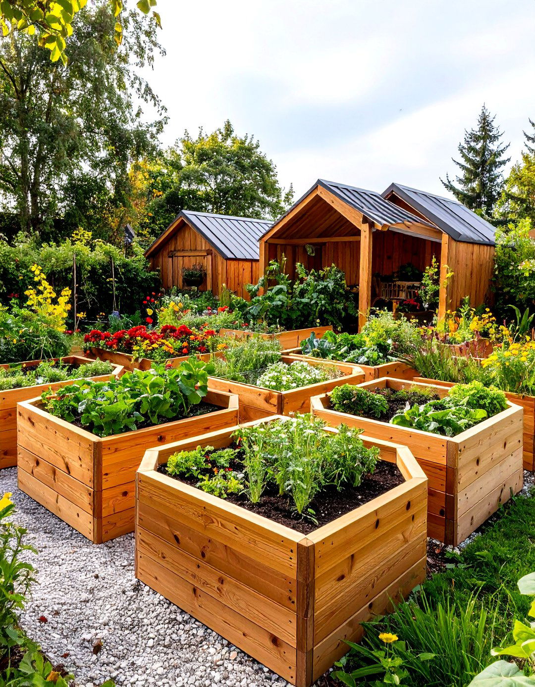 Hexagonal Raised Garden Bed Modules - 30 raised garden bed designs