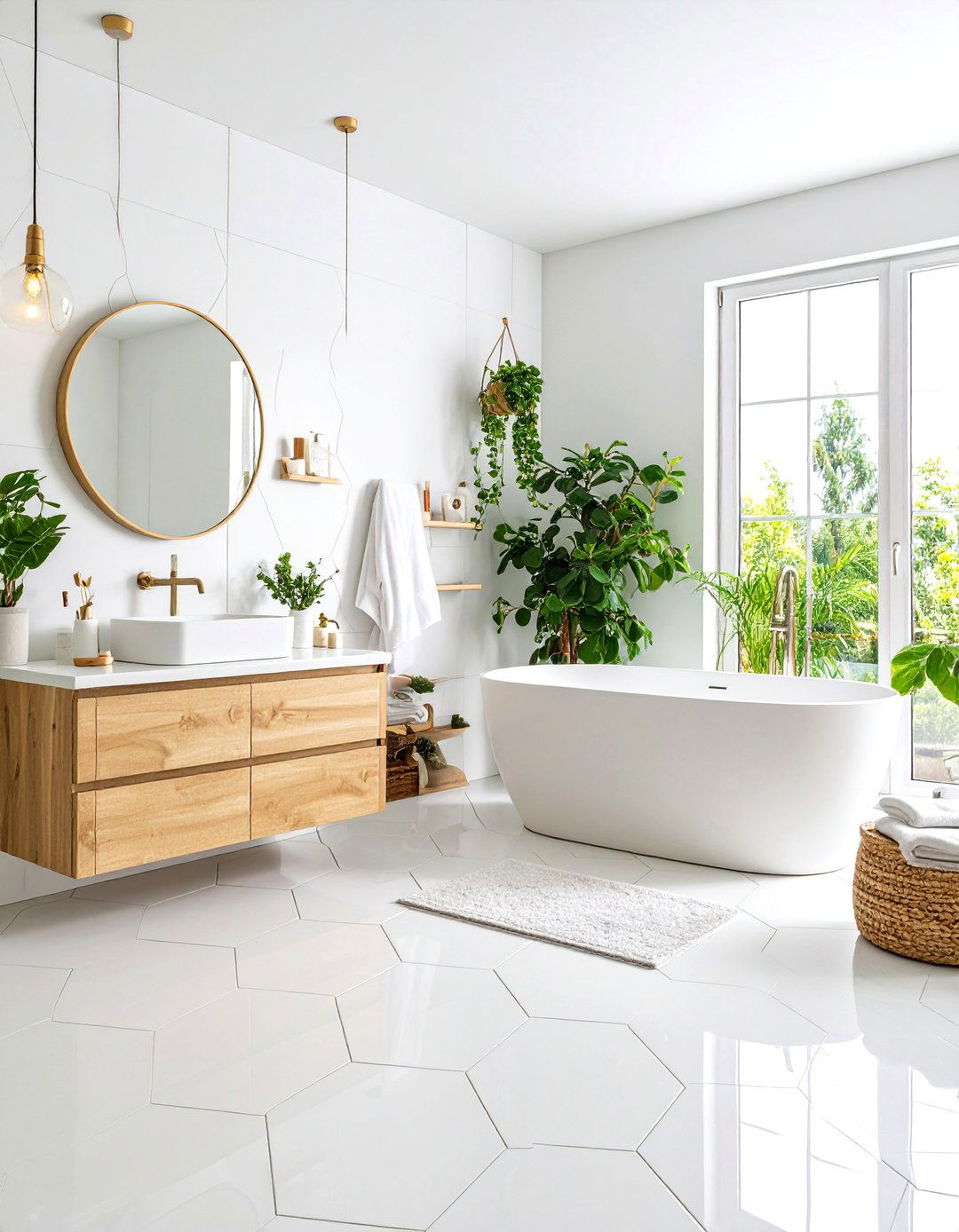Hexagonal Tile Patterns - 30 pinterest bathroom ideas