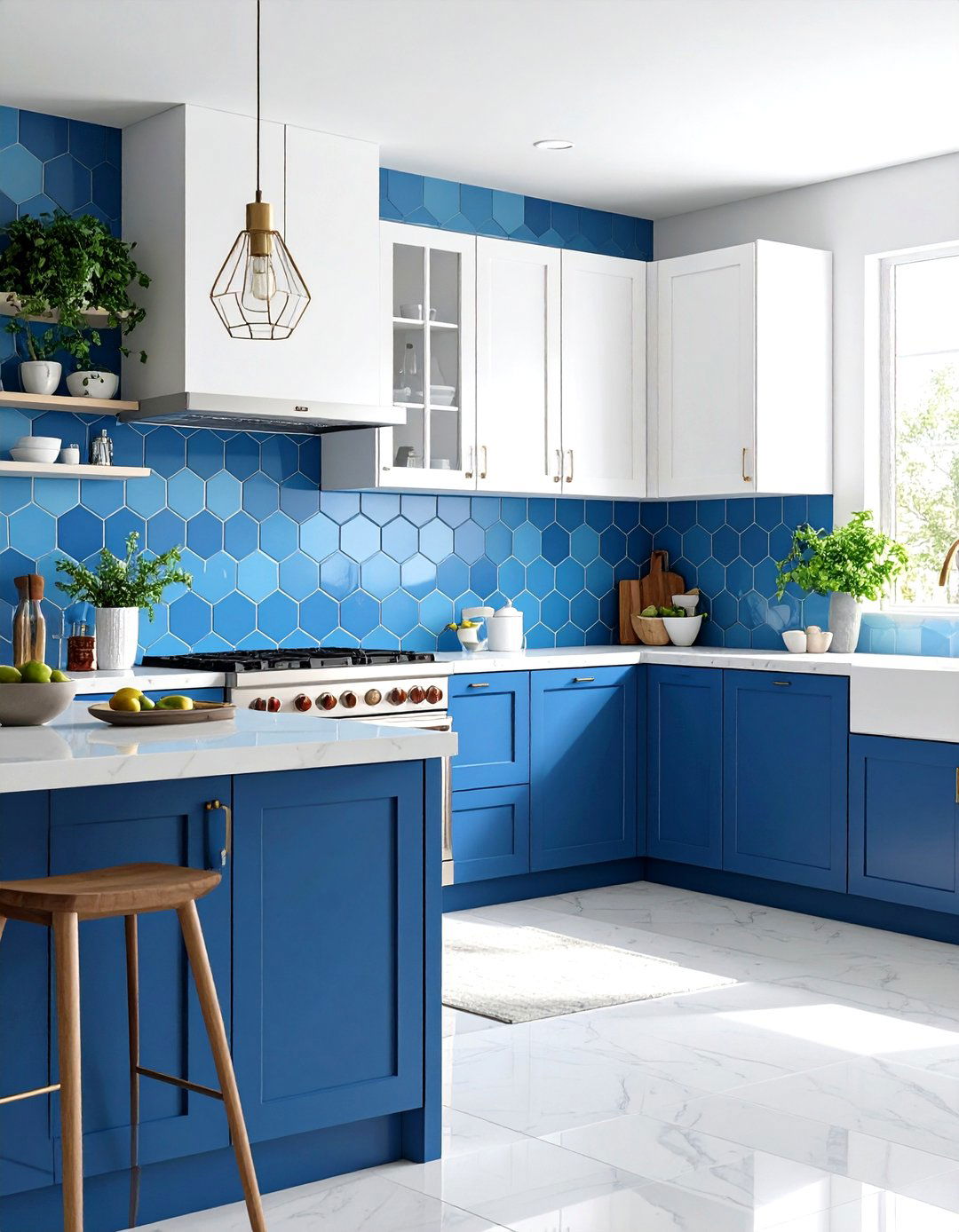Hexagonal Tile Variations - 30 kitchen backsplash ideas 2025