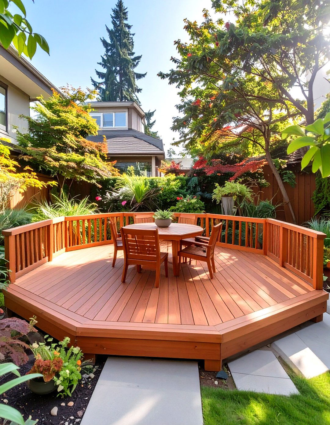 Hexagonal or Octagonal Deck - 30 simple deck designs  pictures
