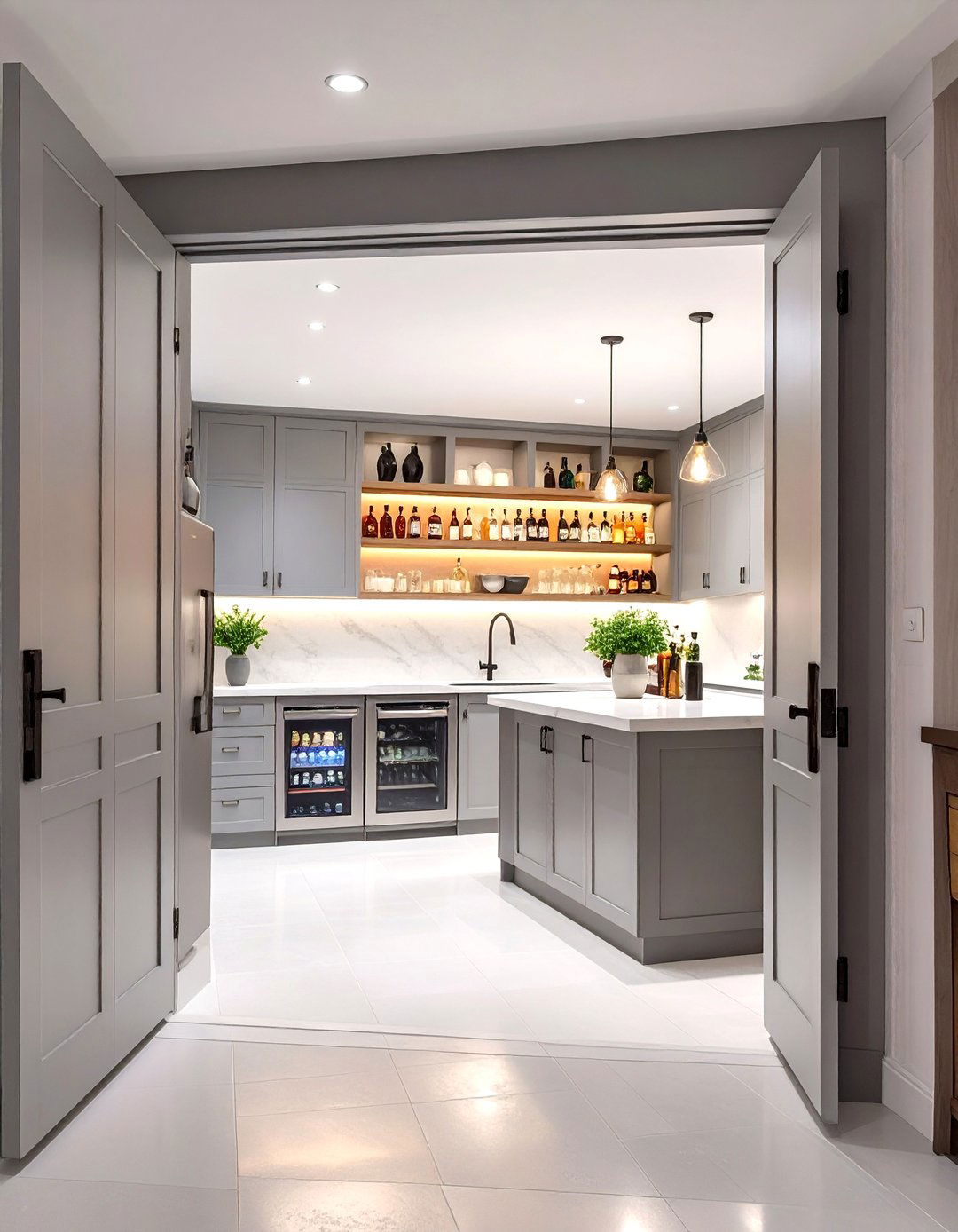 Hidden Basement Wet Bar Behind Doors - 30 wet bar ideas for basement
