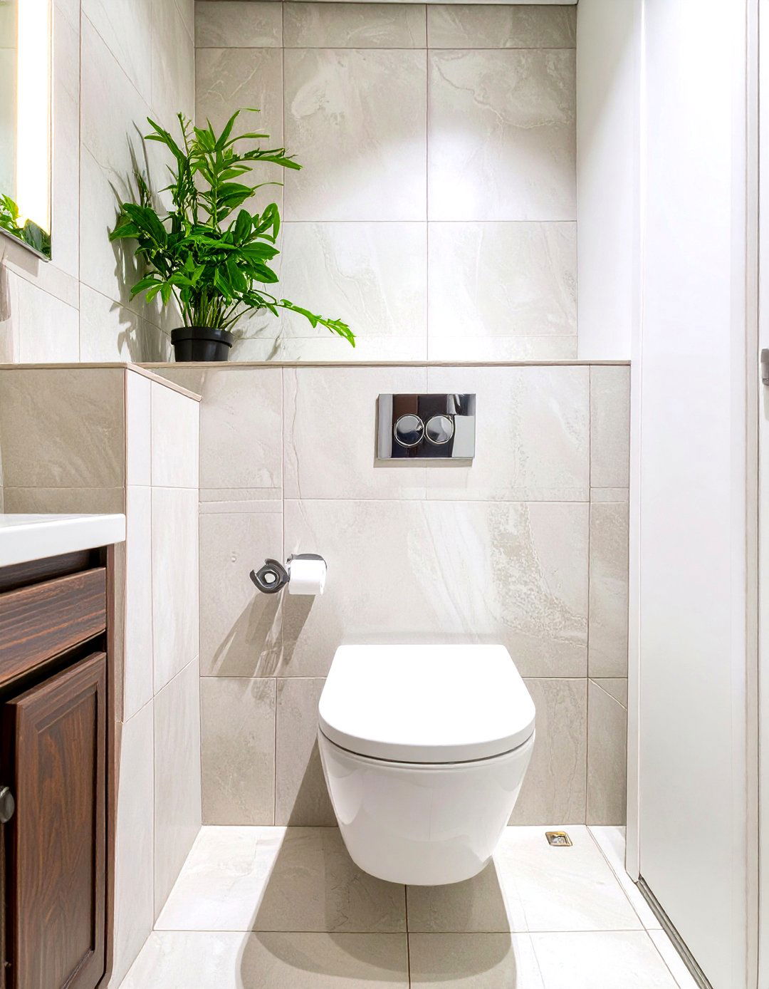 Hidden Cistern Toilet for a Minimalist Look - 30 small half bathroom ideas