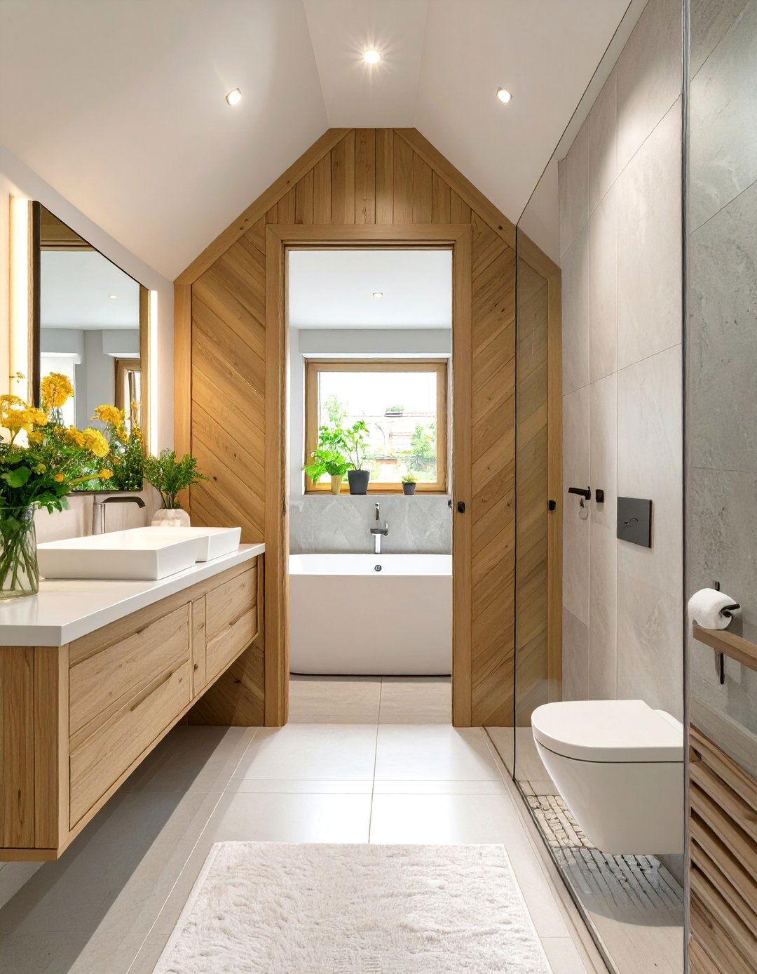 Hidden Door to the Bathroom - 30 attic bathroom ideas