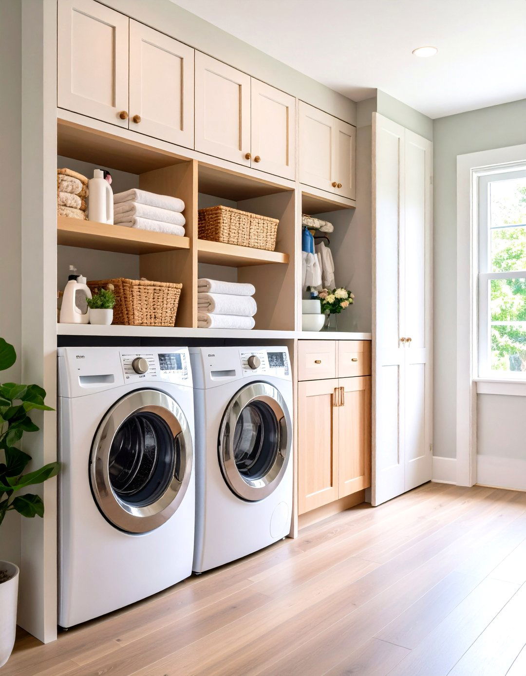 Hidden Hallway Laundry Unit - 30 laundry room closet ideas