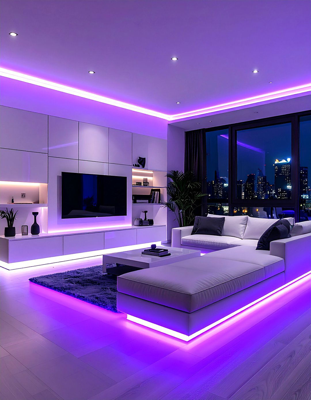 Hidden LED Strip Lighting - 30 lighting ideas for living room