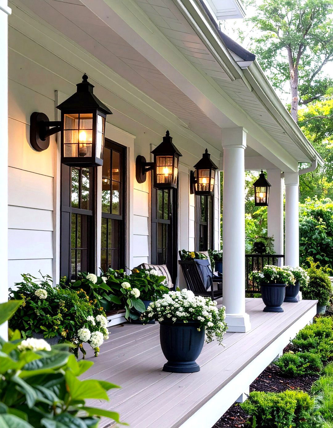 Hidden LED Strip Porch Lighting - 30 front porch lighting ideas