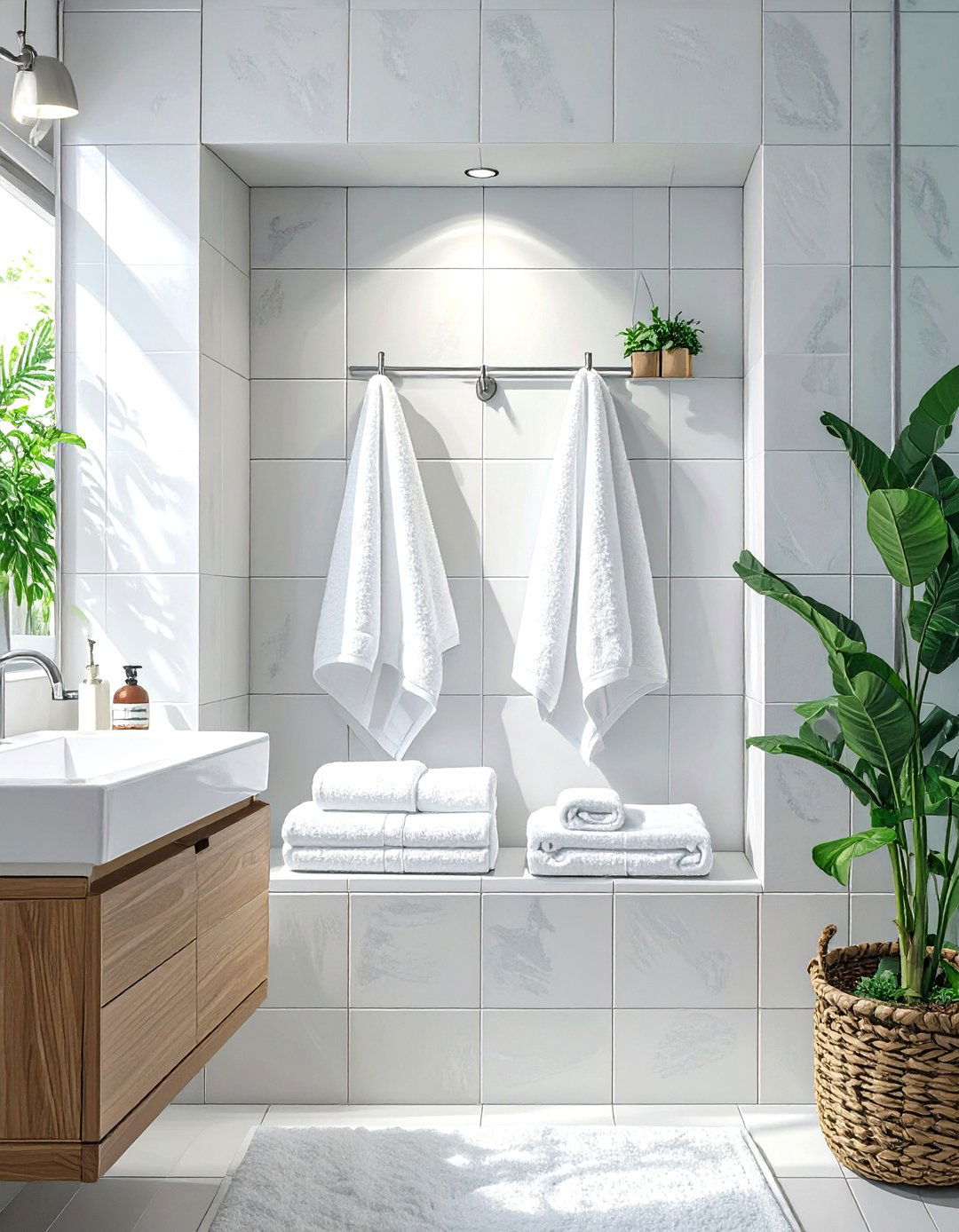 Hidden Recessed Towel Niche - 30 bathroom towel hooks ideas