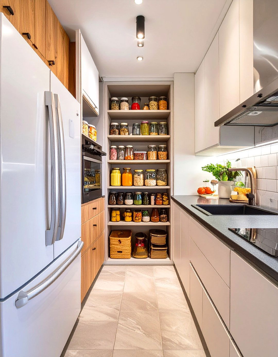 Hidden Storage Solutions - 30 small open kitchen design ideas