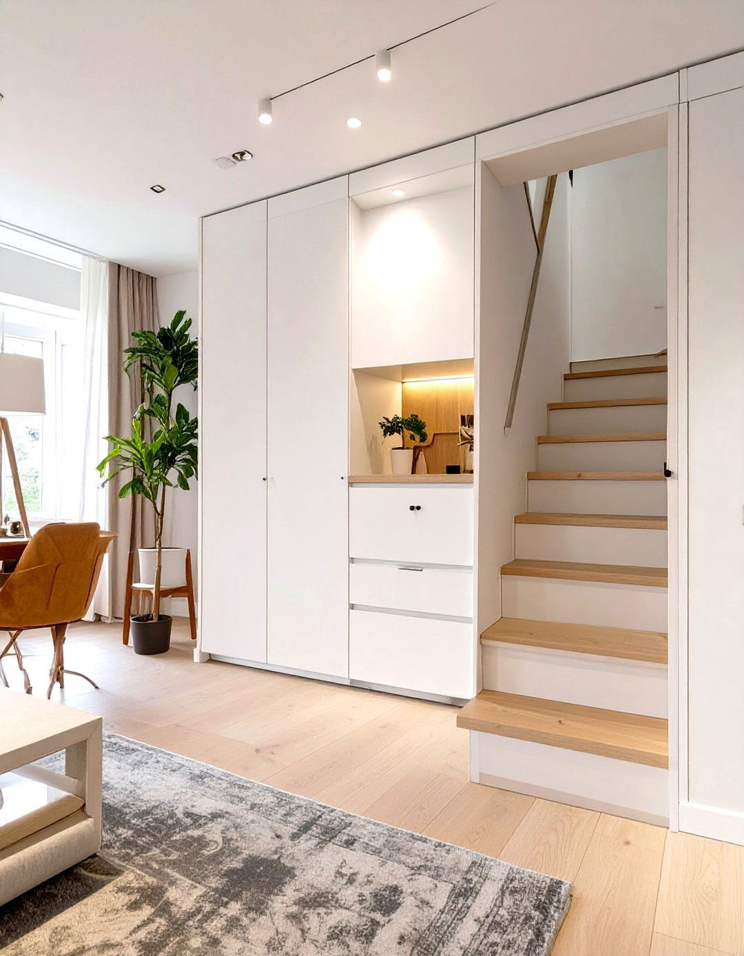 Hidden Under Stairs Pantry with a Seamless Door - 30 under stairs pantry ideas
