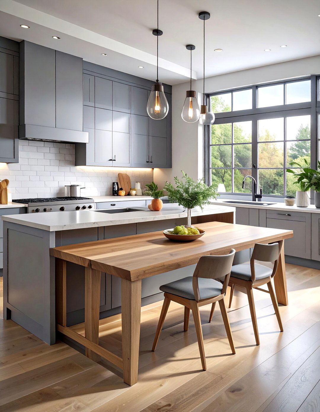 Hideaway Kitchen Table in an Island - 30 what are space-saving kitchen table ideas ideas