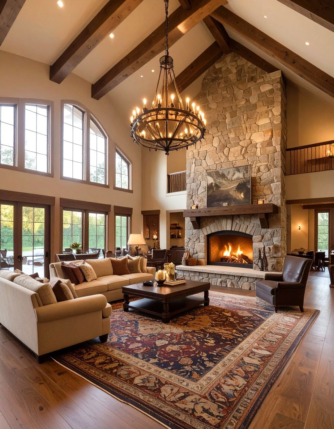 High Ceiling Country Great Room - 30 country living room ideas