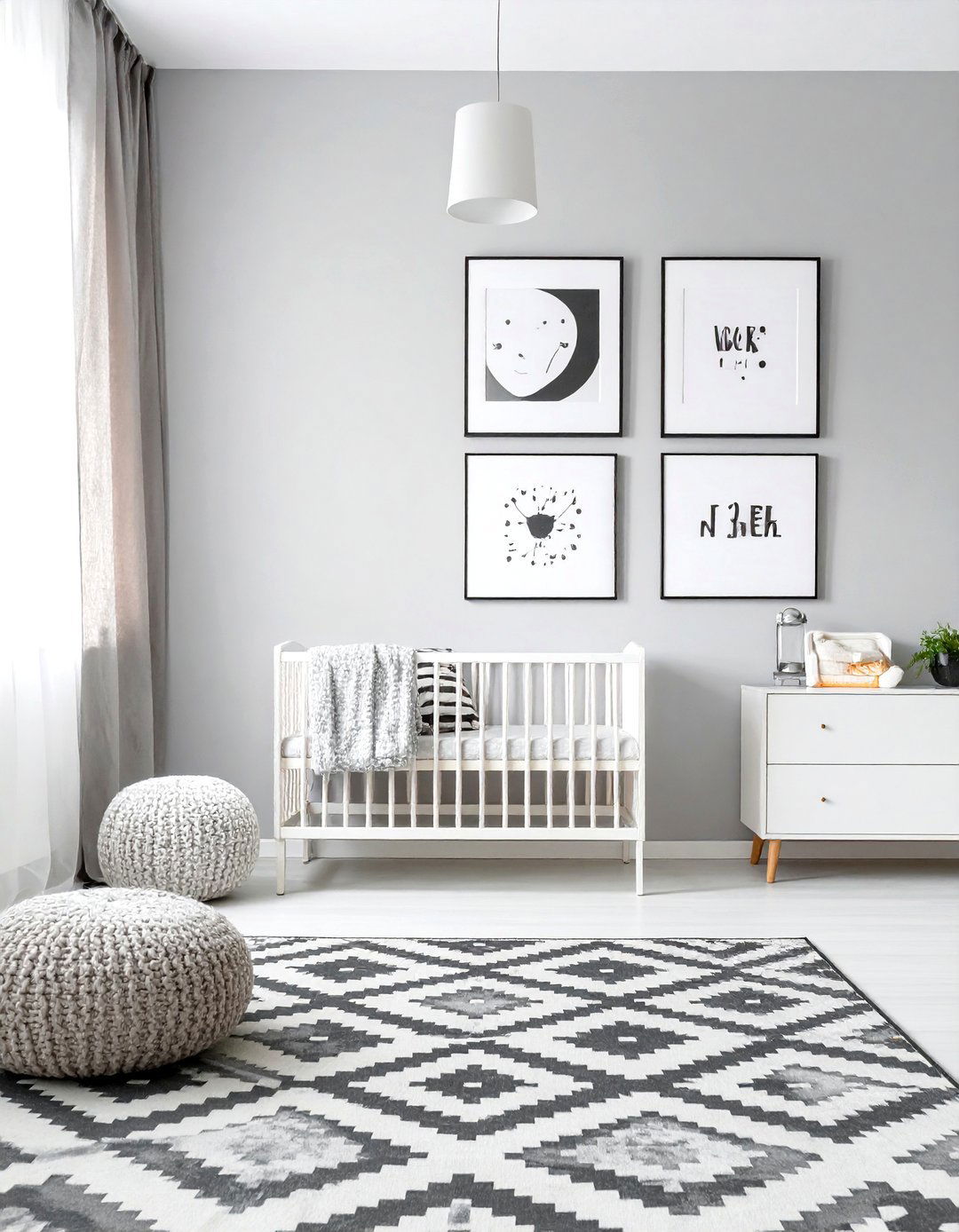 High Contrast Art Nursery - 30 nursery inspo ideas