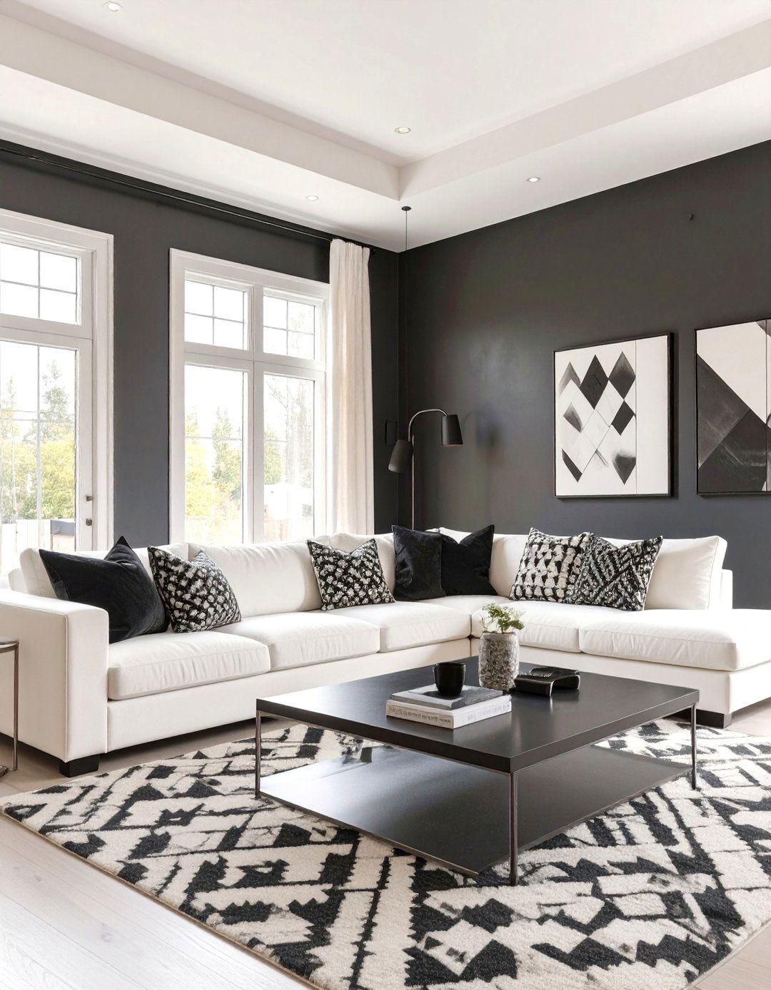 High Contrast Black and White Monochrome Interior Design - 30 what is monochrome interior design ideas