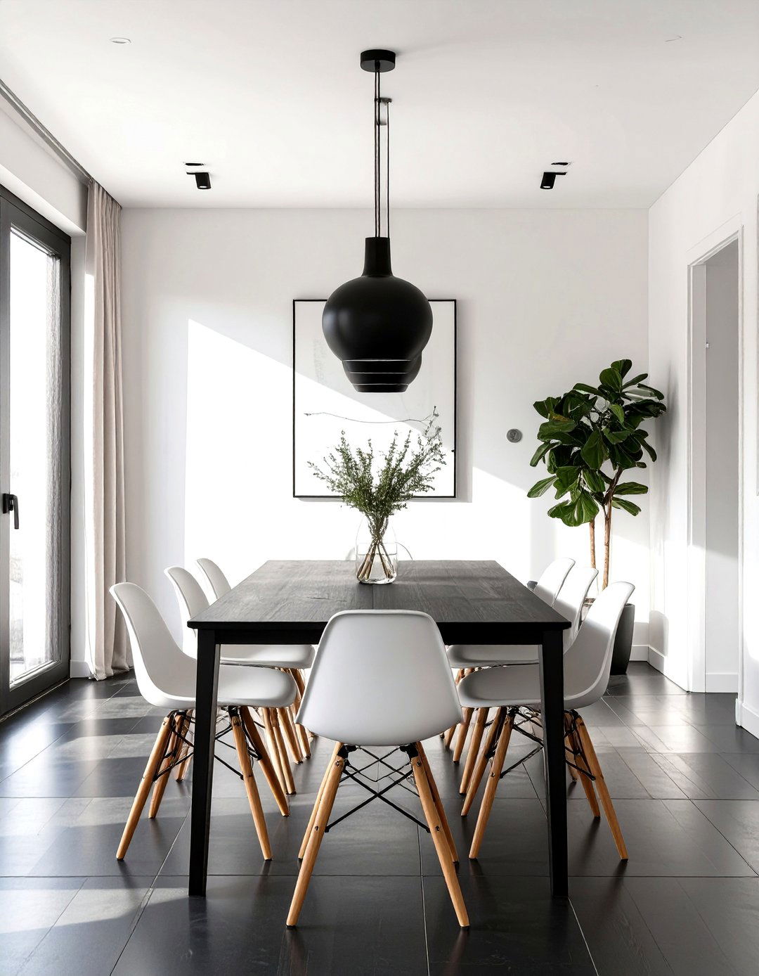High Contrast Black and White Theme - 30 interior design for a minimalist home ideas