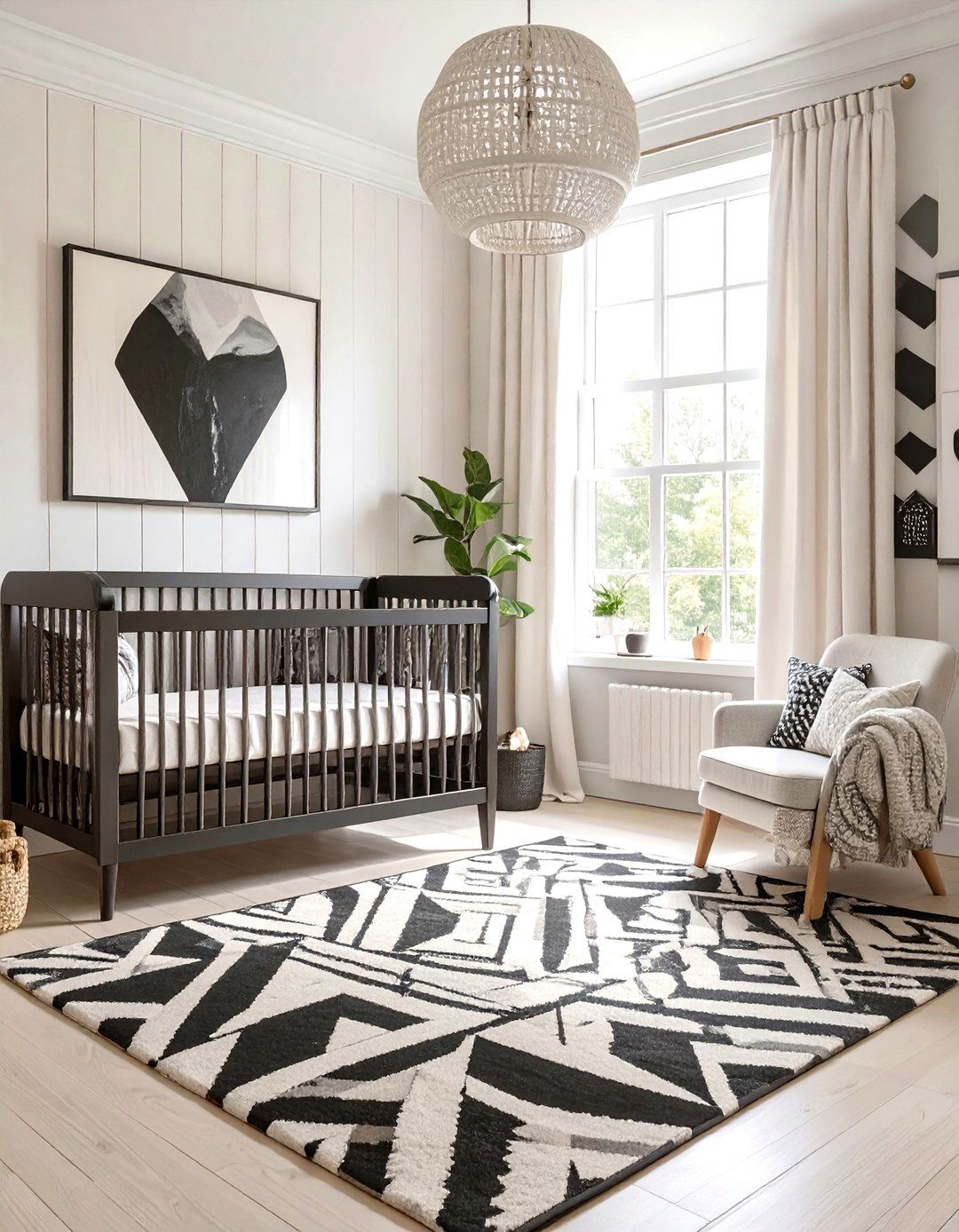 High Contrast Monochrome Nursery - 30 nursery design ideas