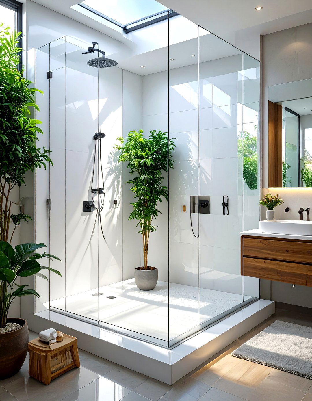 High Gloss Acrylic Panel Shower Surround - 30 shower surround ideas