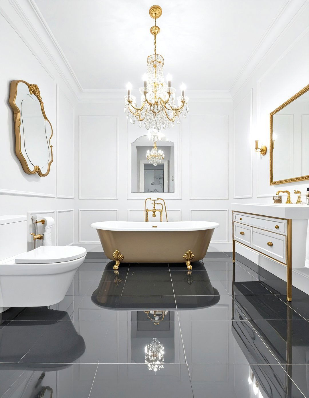 High Gloss Black Bathroom Floor Tiles - 30 bathroom tiles design images ideas