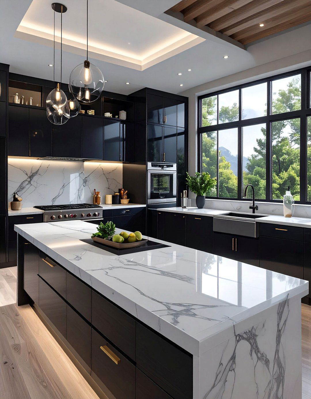 High Gloss Black Lacquer Kitchen - 30 black kitchen ideas