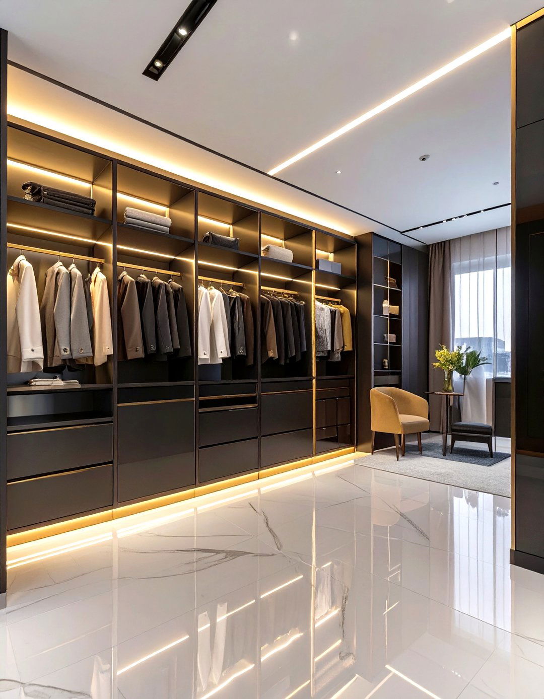 High Gloss Black for Drama - 30 broom wall color ideas
