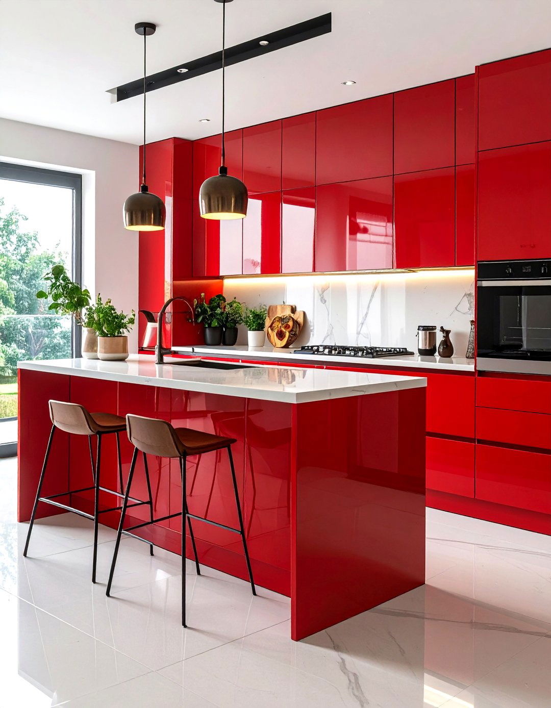 High Gloss Contemporary Kitchen Cupboards - 30 kitchen cupboards ideas